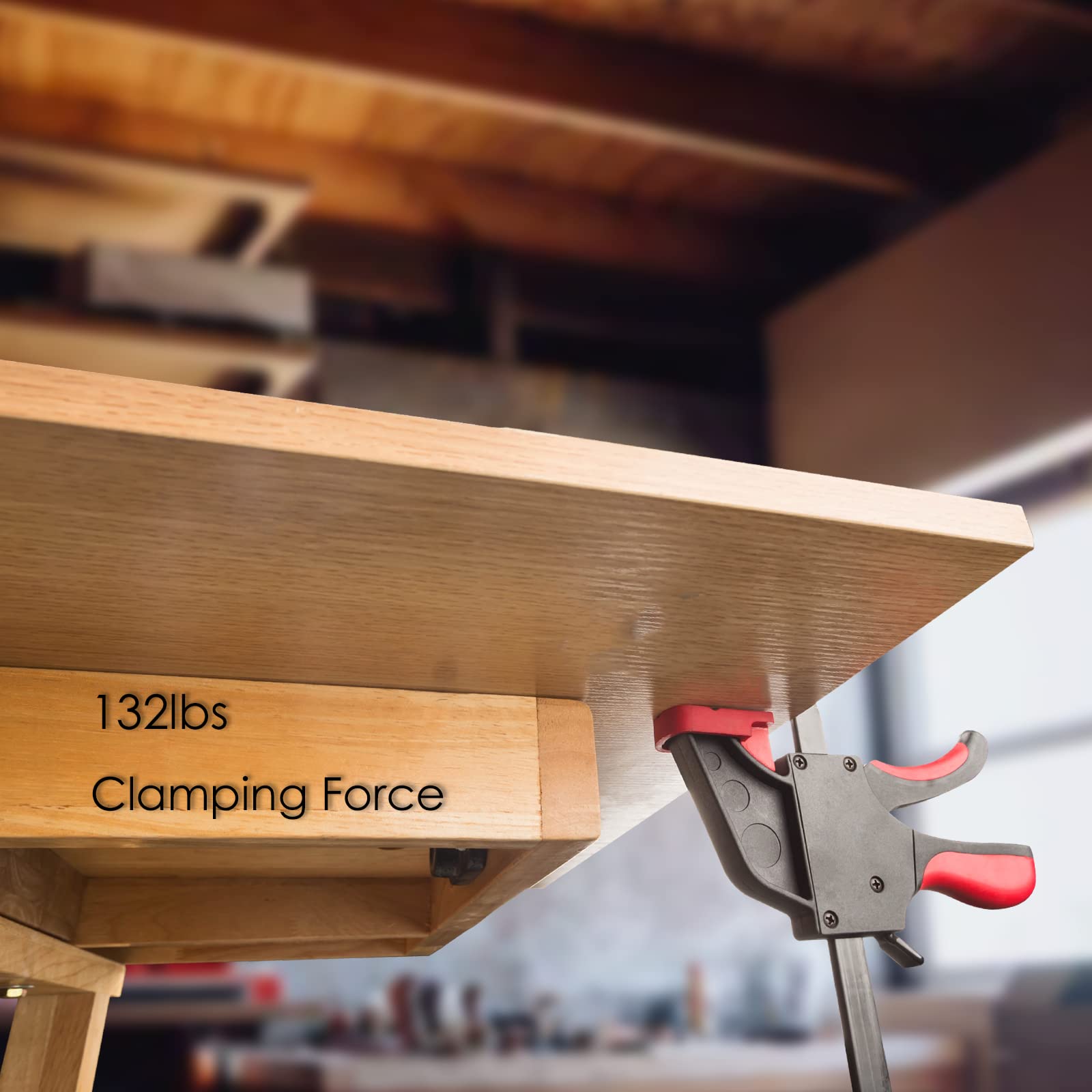 Specification detail for KITLUCK clamp showing 6" opening and 2-3/4" throat depth.