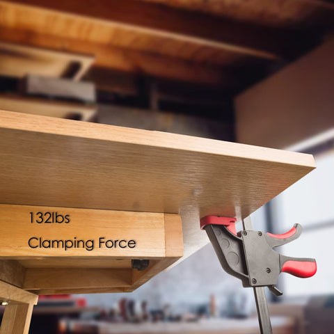 Specification detail for KITLUCK clamp showing 6" opening and 2-3/4" throat depth.