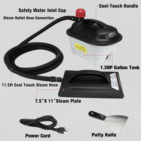 KITLUCK Wallpaper Steamer long hose enables reaching tall walls with ease.