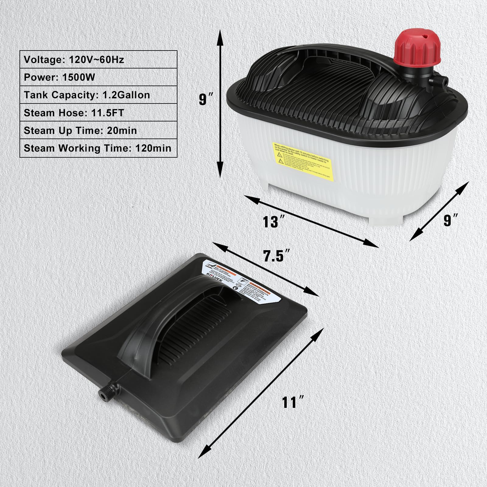 KITLUCK Wallpaper Steamer large steam plate ensures fast, even wallpaper penetration.