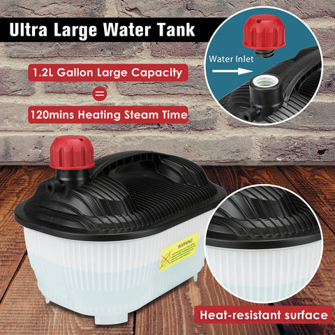 KITLUCK Wallpaper Steamer 1.2 gallon tank supports longer cleaning sessions.