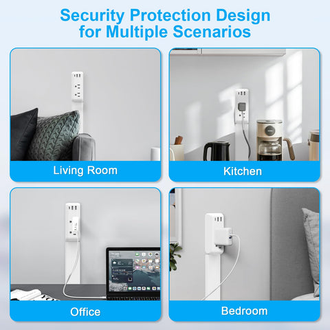 KITMODFN rotate 180-degree rotation to align outlets with furniture layout