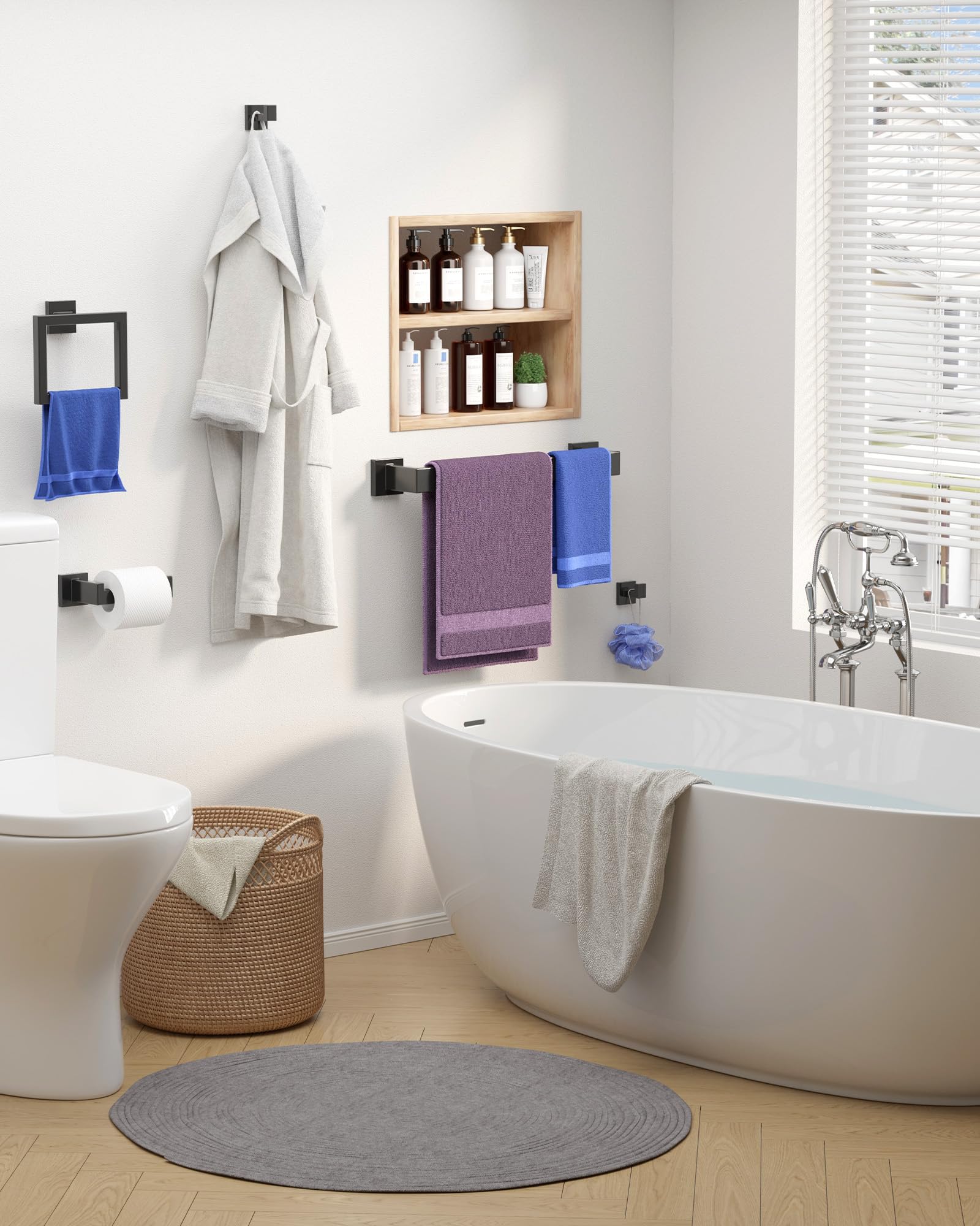 Kitsure space-saving design maximizes small bathrooms with style.