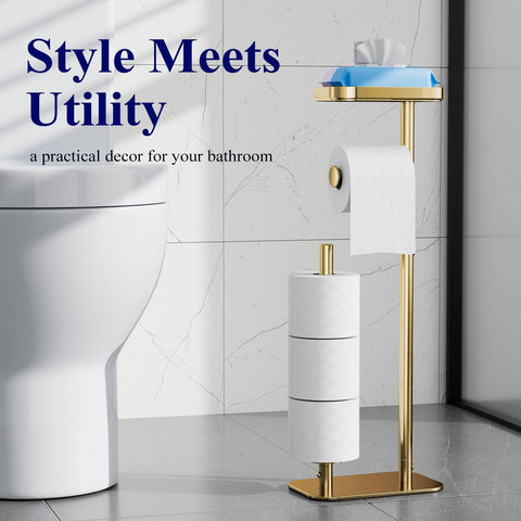 Kitsure chrome gold finish adds a stylish touch to any bathroom.