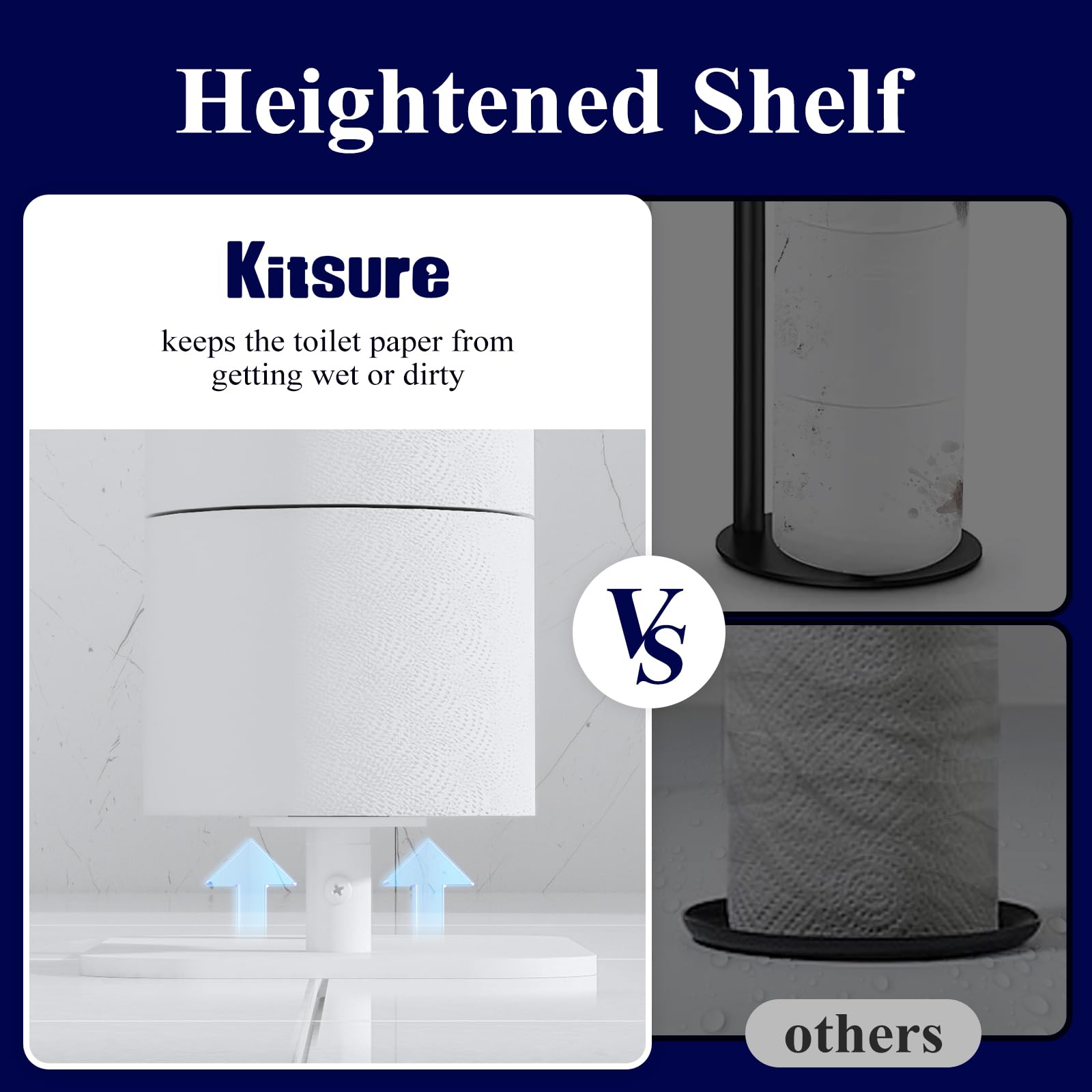 Kitsure rustproof metal construction with white finish resists corrosion.