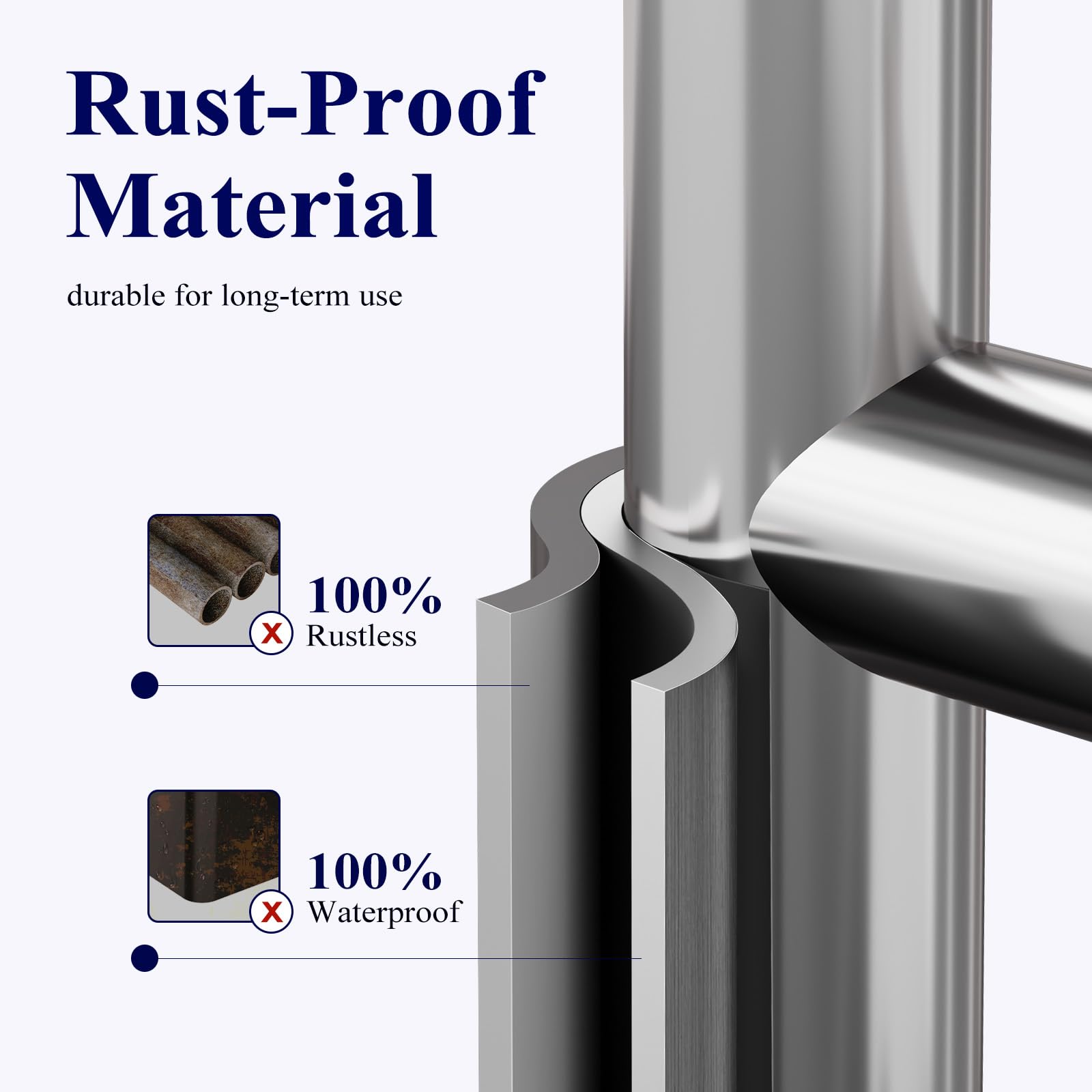 Kitsure chrome silver finish toilet paper holder stand adds a sleek bathroom touch.