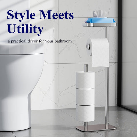 Kitsure toilet paper holder stand easy assembly saves time during setup.