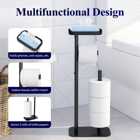 Kitsure storage shelf holds phone and small items while in the bathroom
