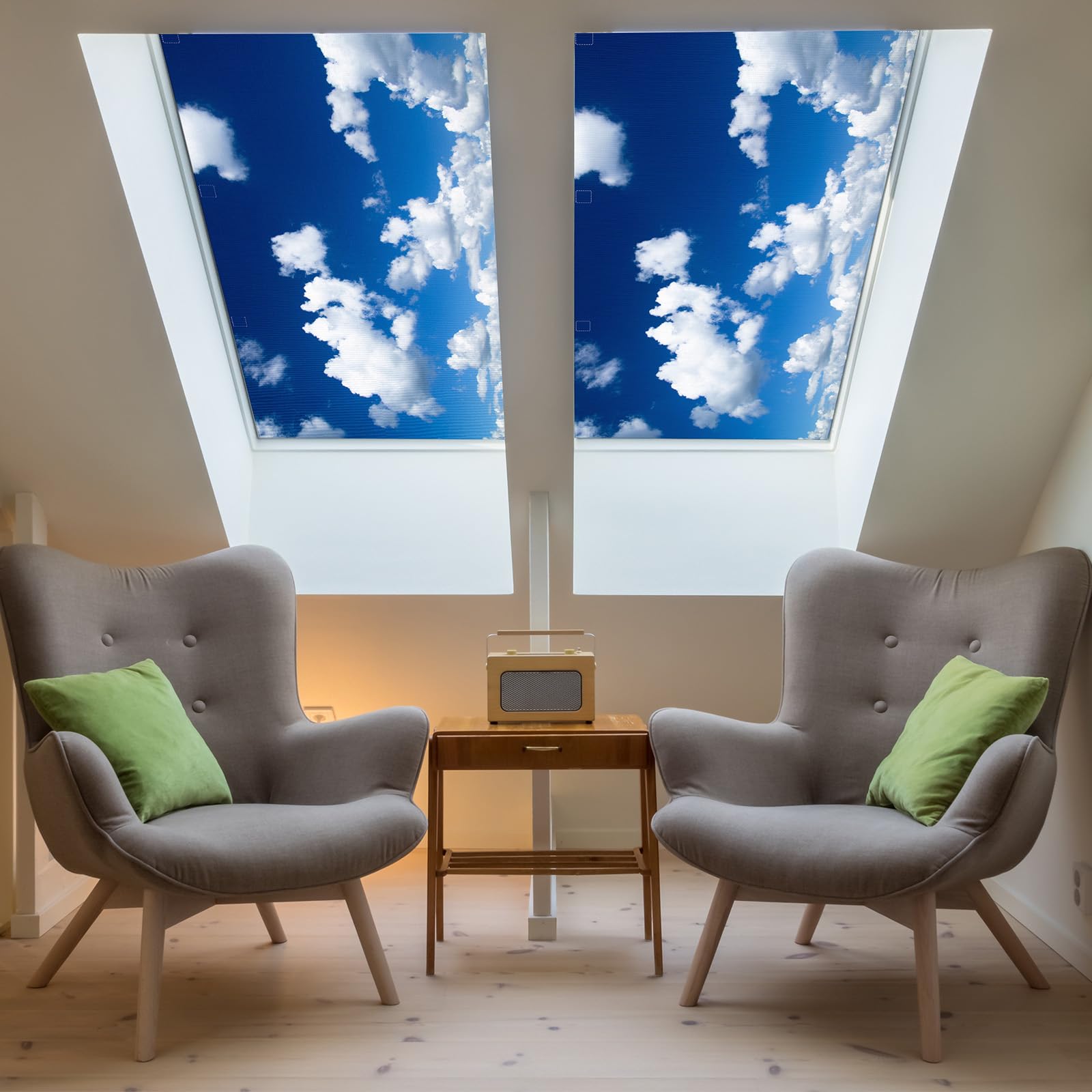 Kittmip six-pack provides quick room refresh with blue sky design.