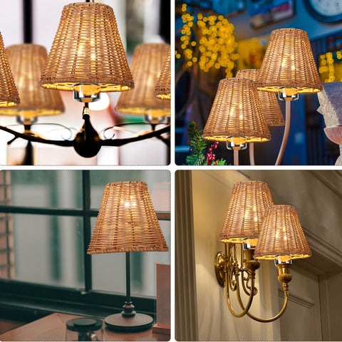 Kittmip rattan shade warm-light-in-room creates cozy evenings.