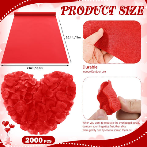 Kittmip red carpet guiding guests along a graceful proposal path