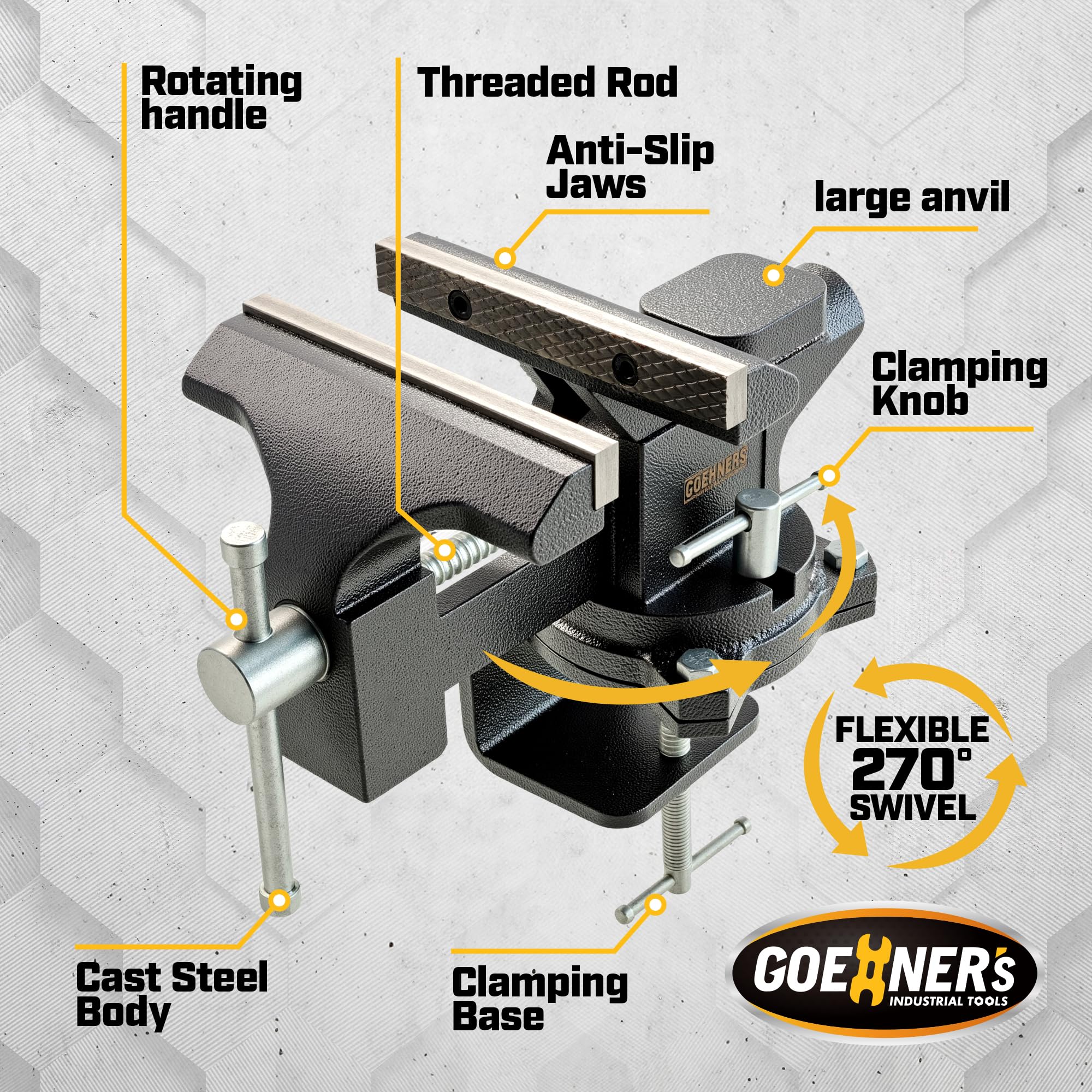Kitvance forged steel construction ensures long-lasting performance.