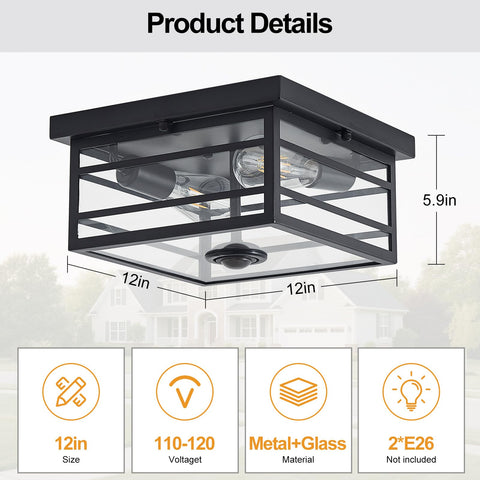 KiwiLusam porch entryway light enables remote adjustments for convenience.