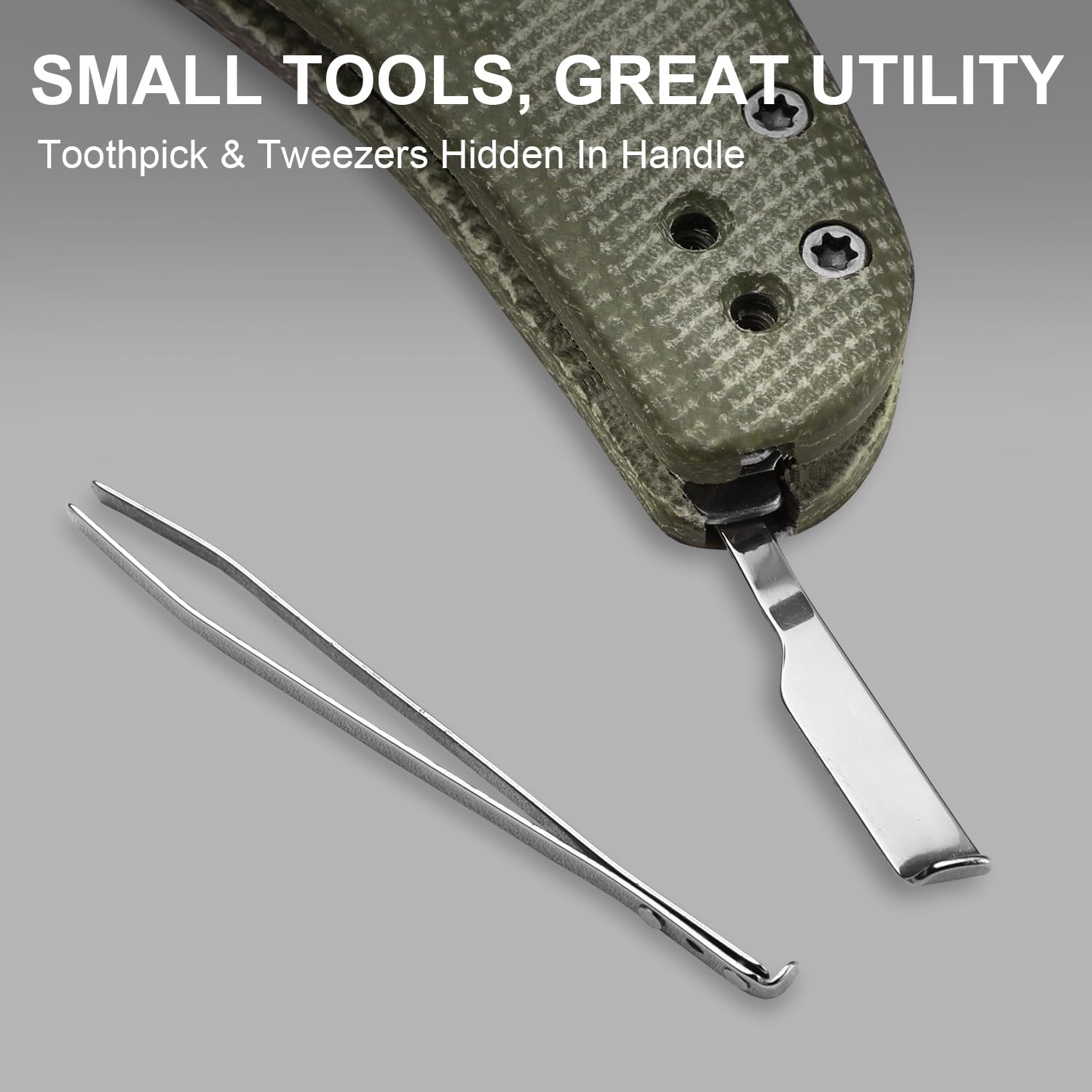 Kizer C01C Uti 1 button liner lock enables safe one-handed use.