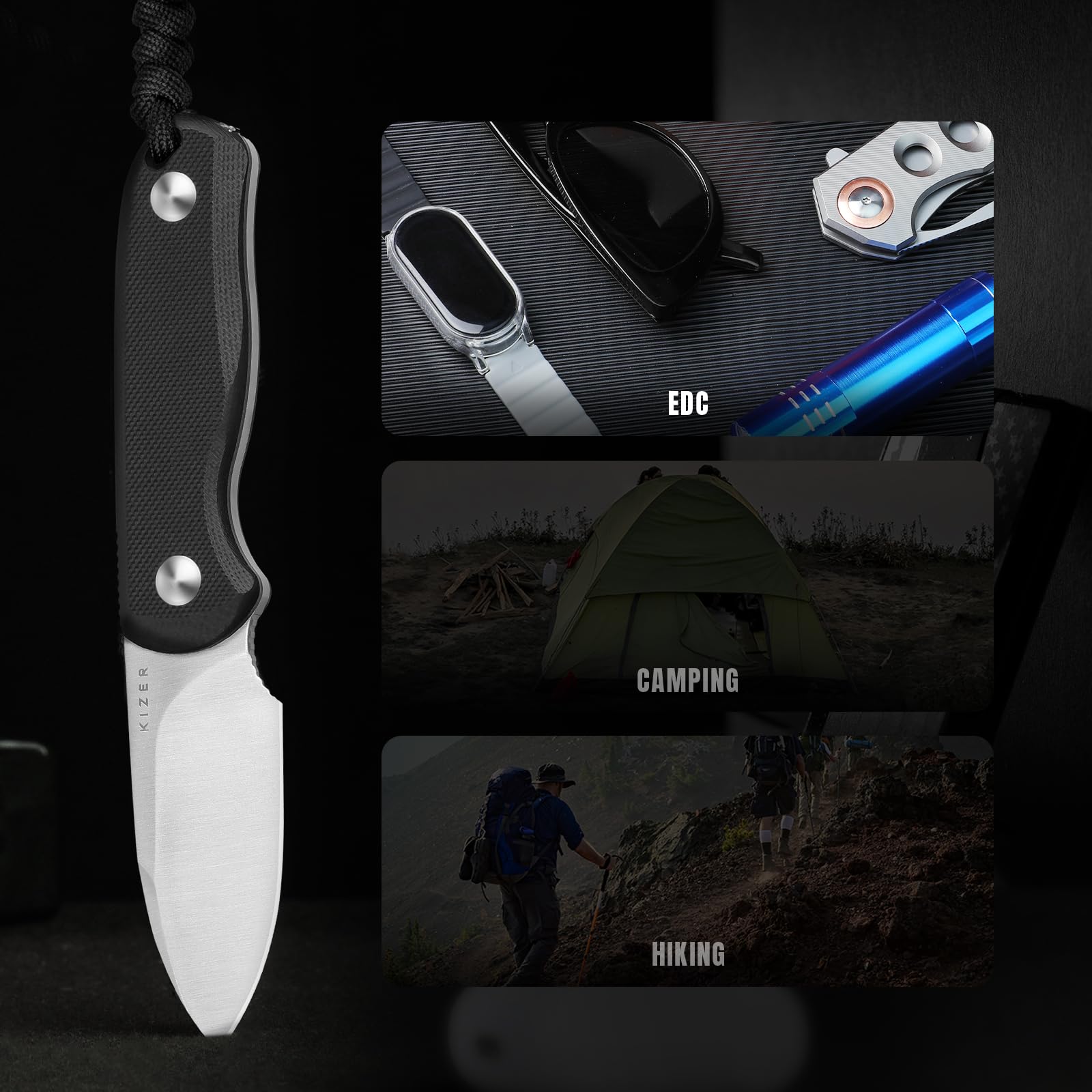 Compact, lightweight EDC setup featuring the Kizer Drop Bear in use.