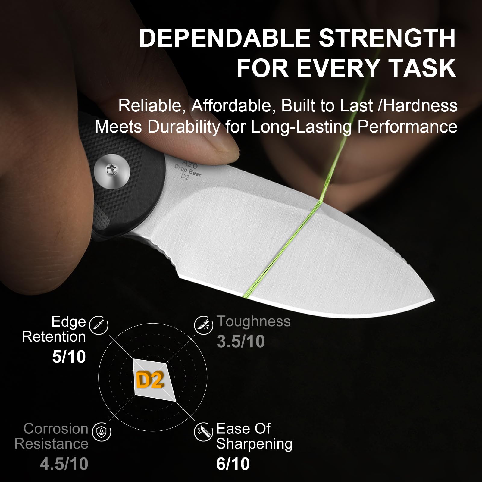 Horizontal carry option for the Kizer Drop Bear sheath.