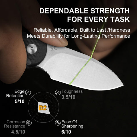 Horizontal carry option for the Kizer Drop Bear sheath.