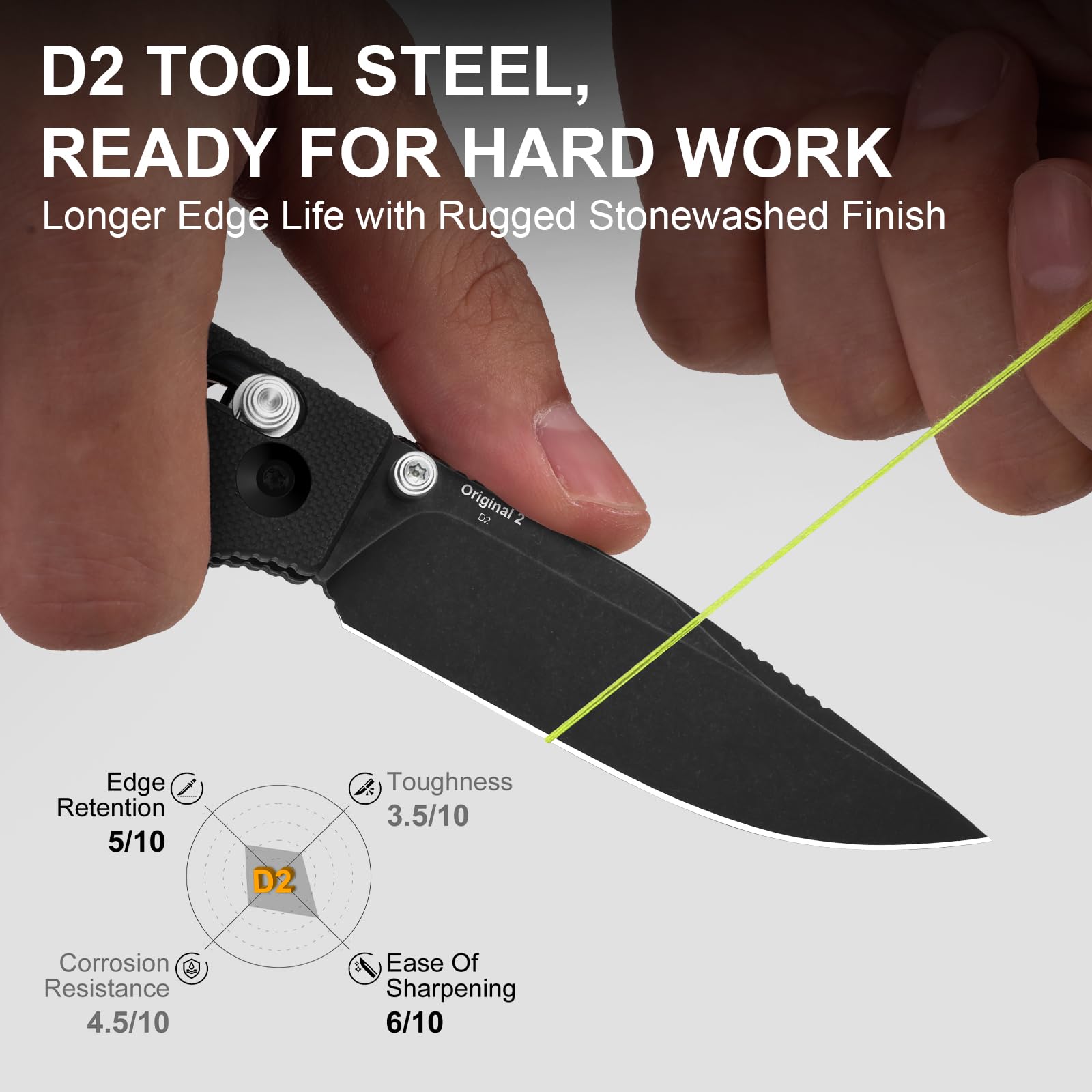 Kizer Original 2 flat grind enhances precise cuts