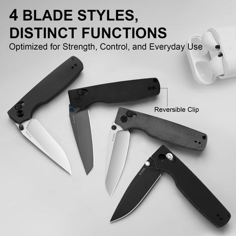 Kizer Original 2 thumb stud enables fast one-handed deployment