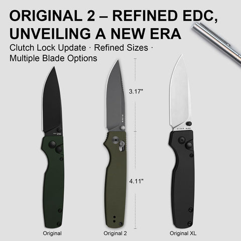 Kizer Original 2 with thumb stud, ready for fast deployment.