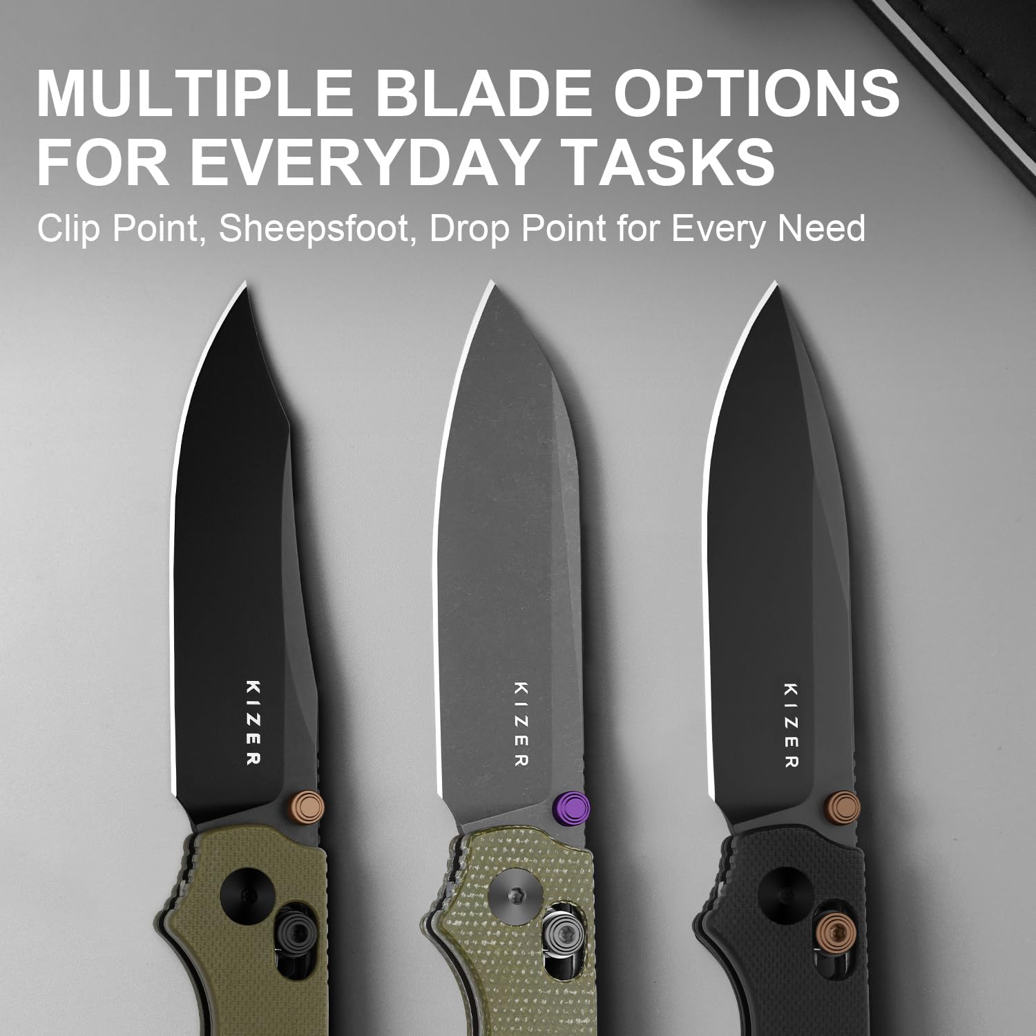 Kizer Pokiman Clutch Lock mechanism for smooth deployment and security