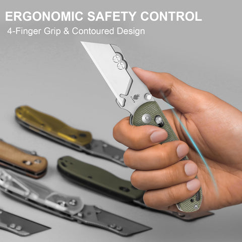 Kizer Uti Bear ergonomic handle reduces fatigue during extended use.