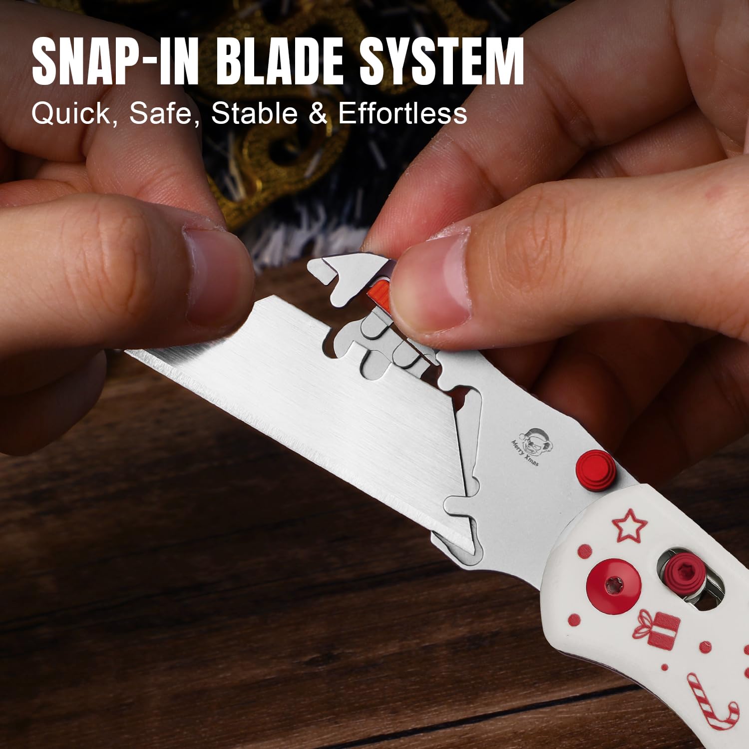 Toothpick end doubles as a drive bit for blade screws on Uti Bear.