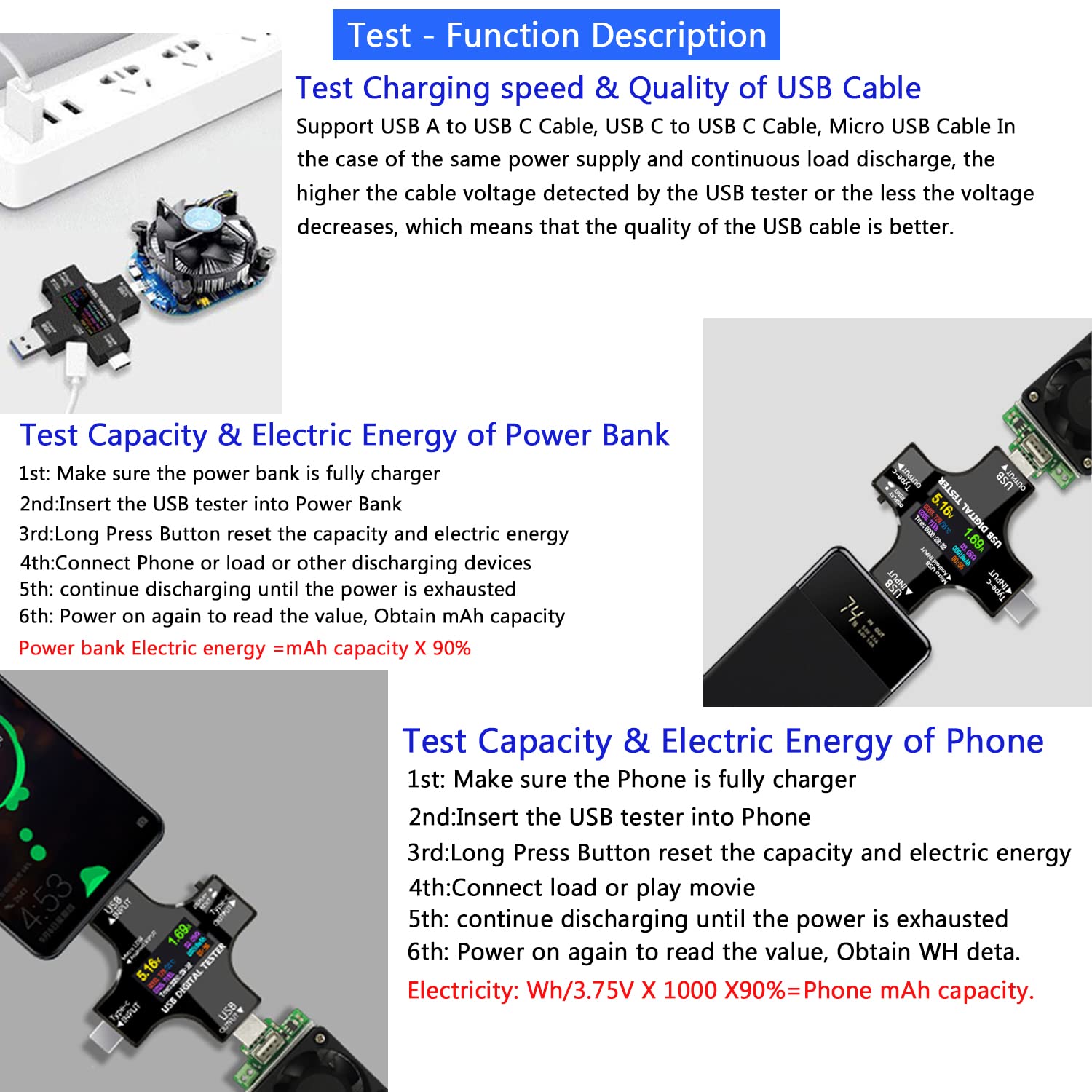KJ-KayJI charger voltage and current test verifies charger performance