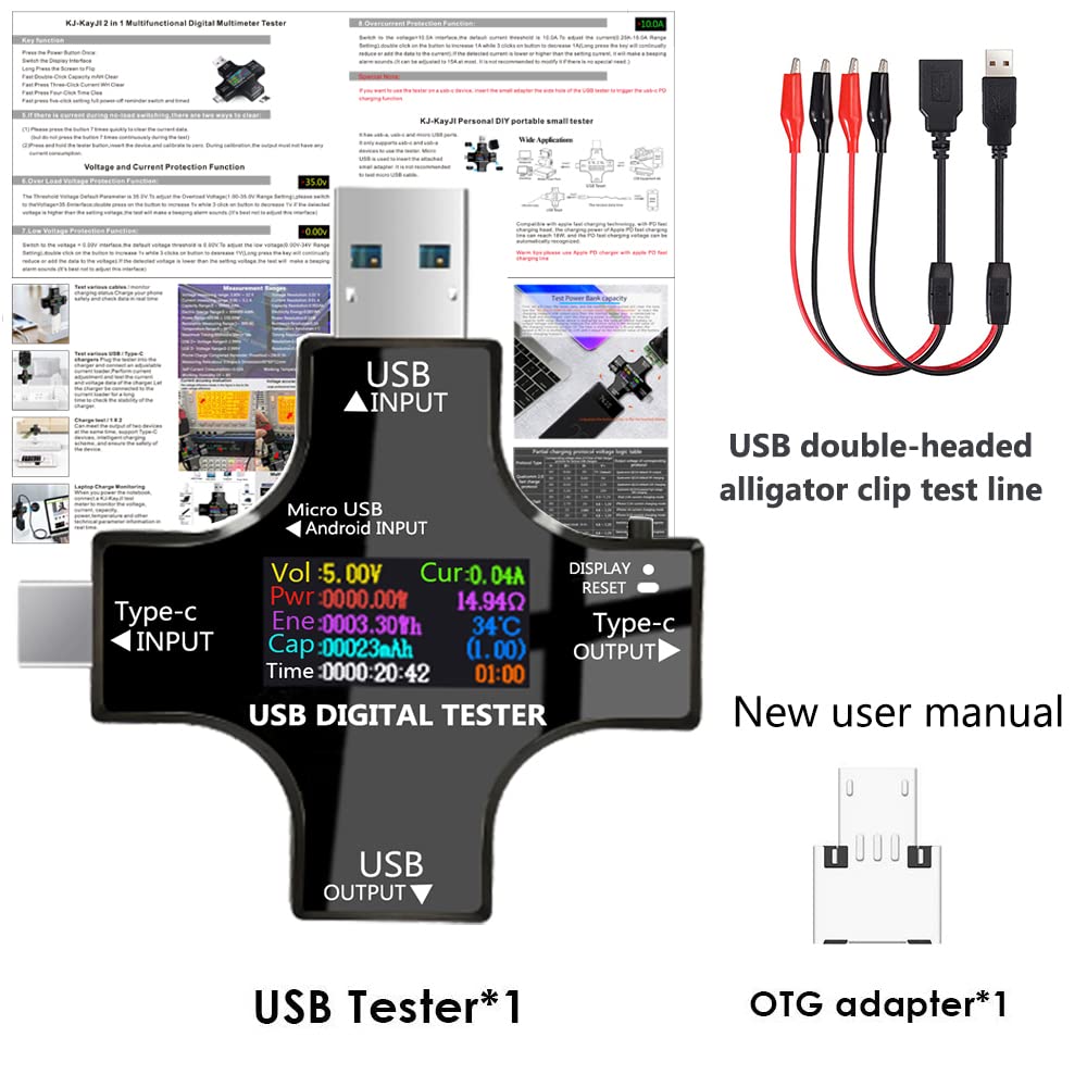 KJ-KayJI complete testing kit for USB-C and USB-A setups