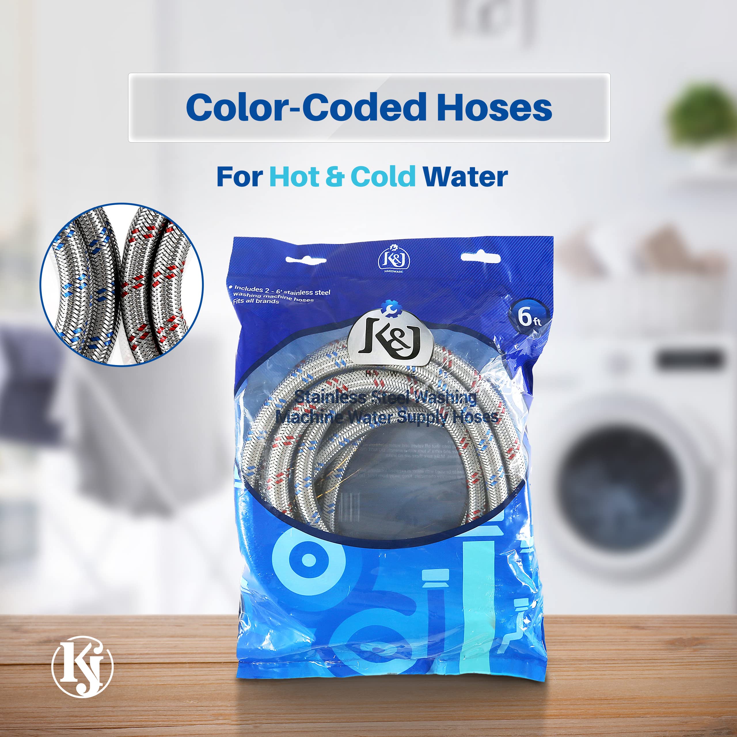 K&J Premium burst-proof braided hoses withstand pressure for reliable operation.
