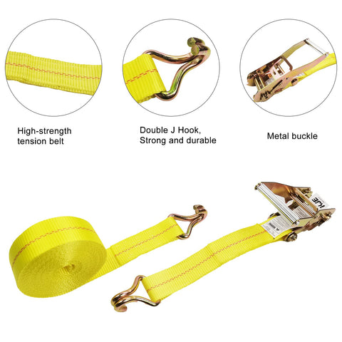 Aluminum J-hook ends resist rust for secure anchor points