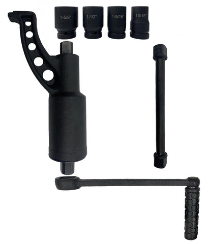 KJE black-oxidized alloy steel finish resists corrosion during heavy use