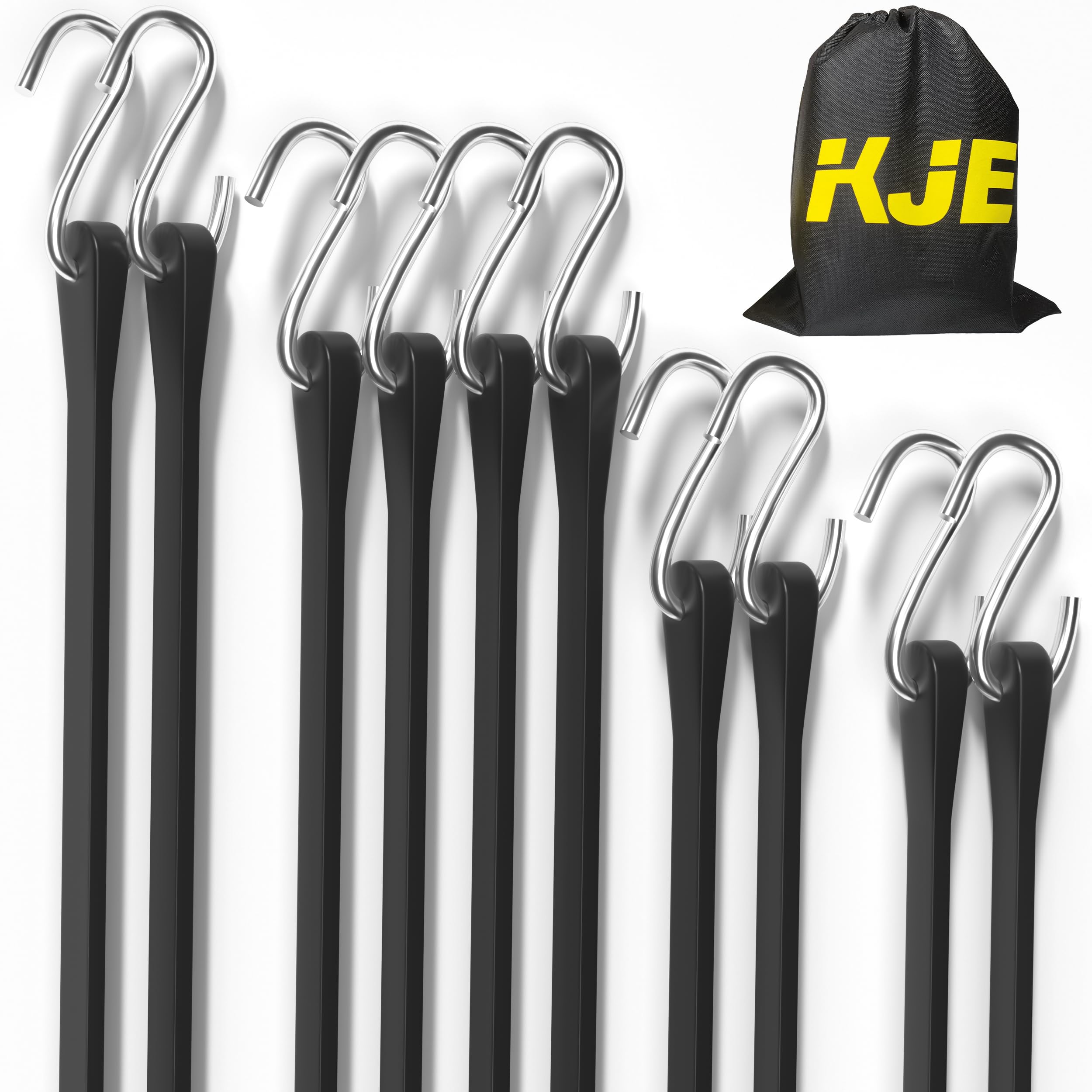 KJE bungee cord 10in with S-hook for secure cargo during transit.