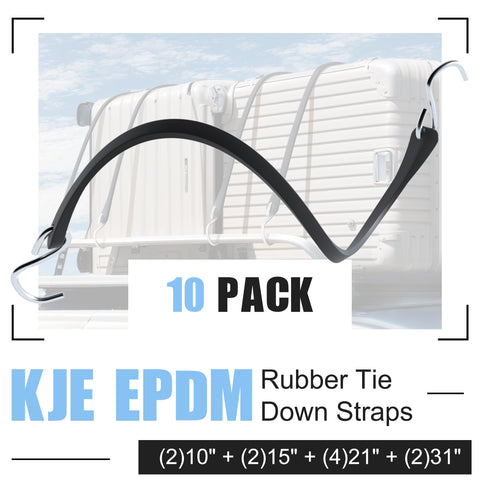 KJE bungee cord 15in with S-hook for versatile tie-downs.