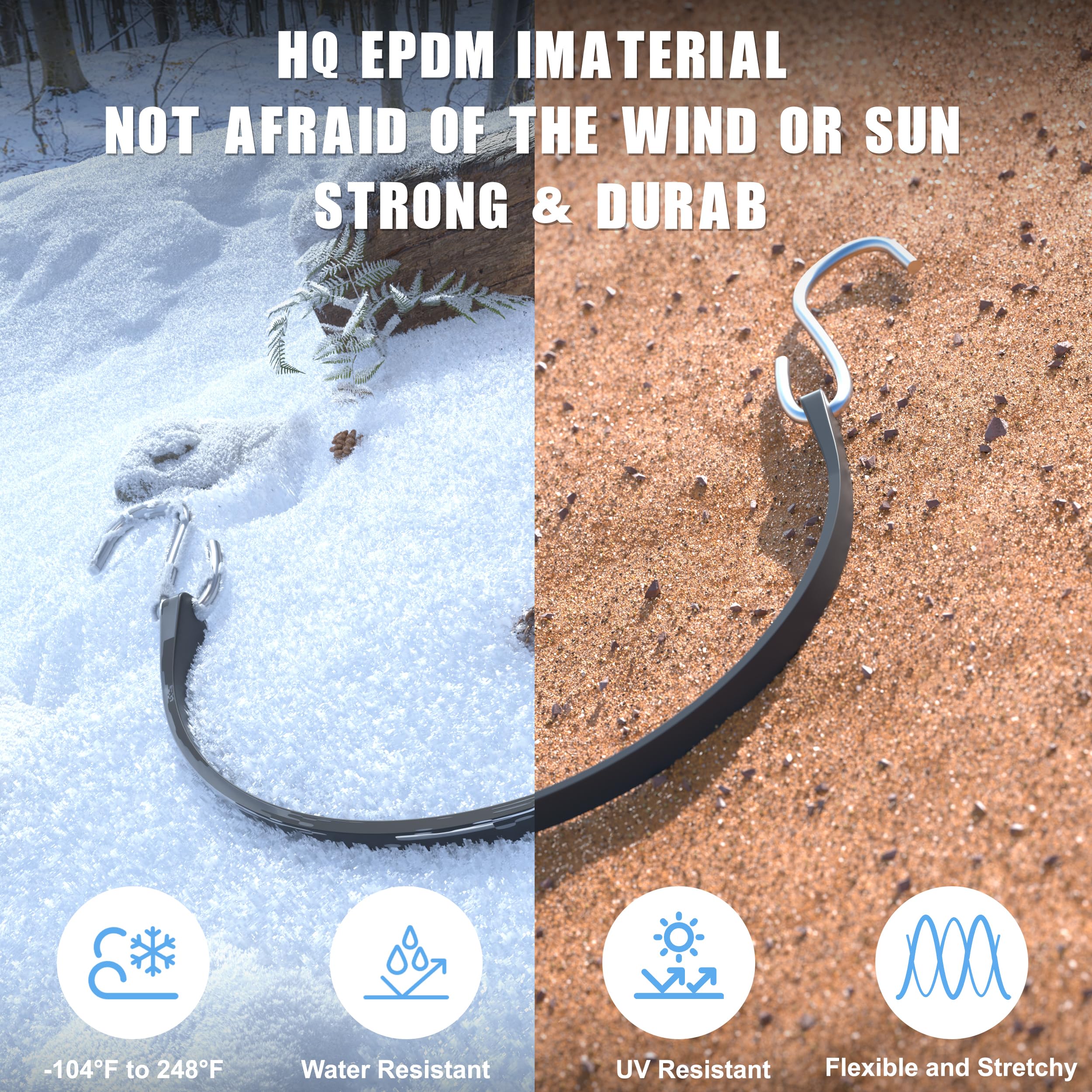 KJE bungee cord 21in with S-hook, ideal for tarps.