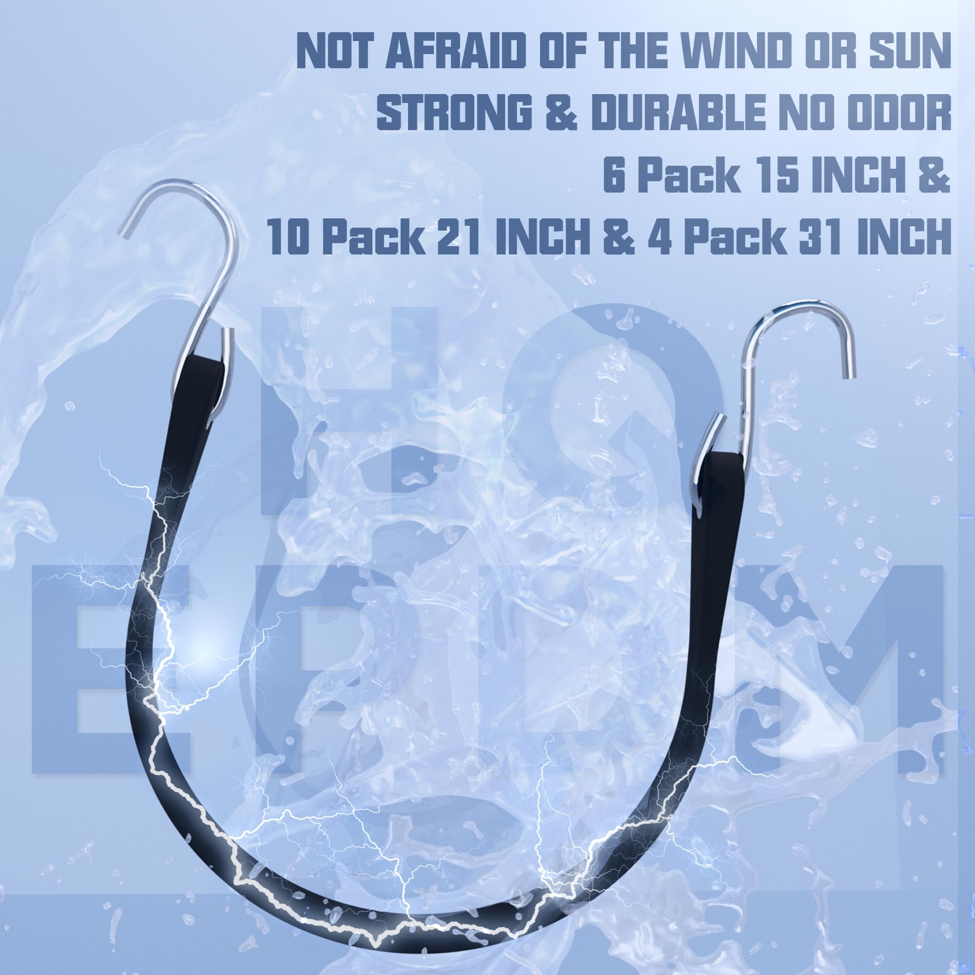 KJE rustproof S-hooks shown securing gear without loosening during transit.