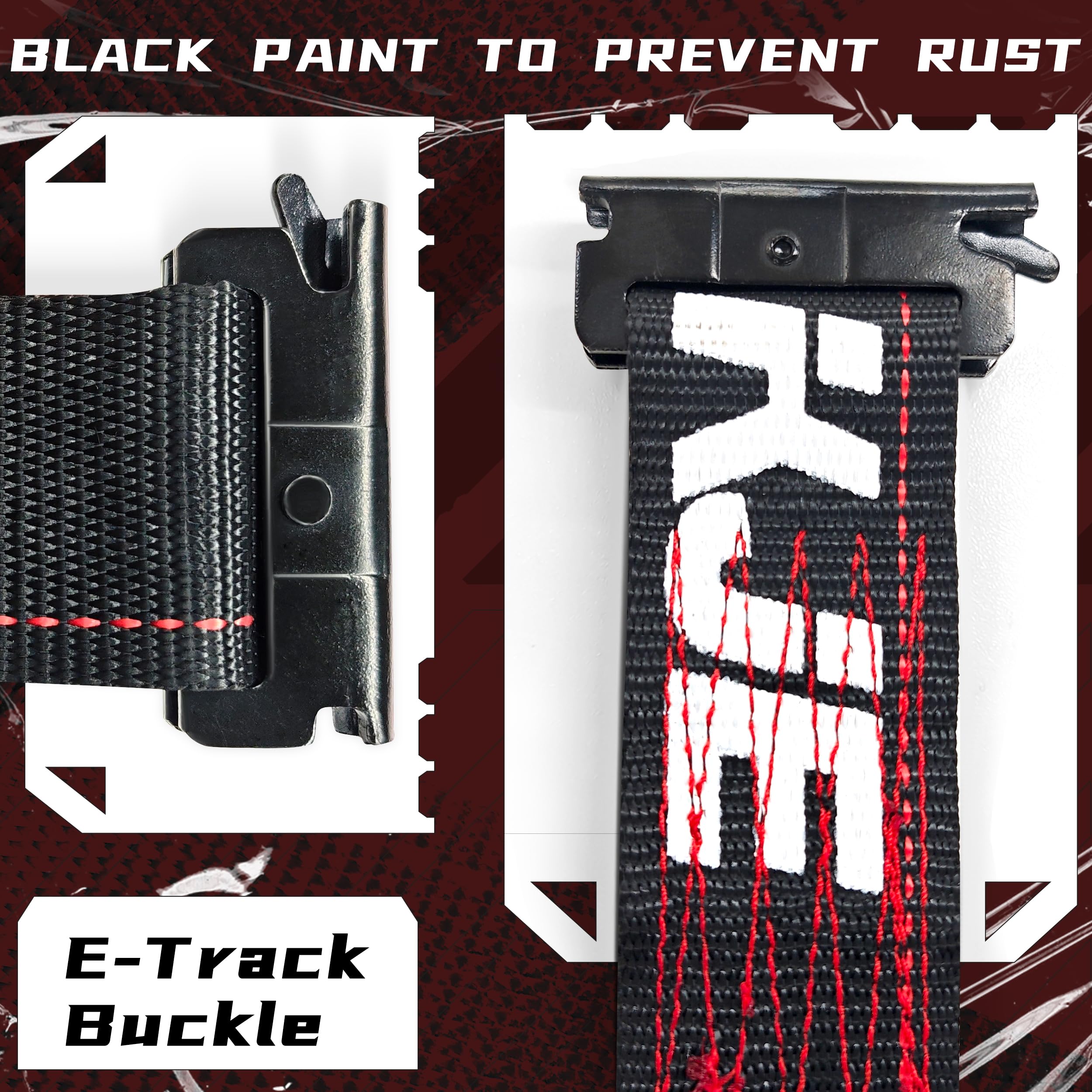 KJE 2in x 16ft strap handles heavy loads without stretch.