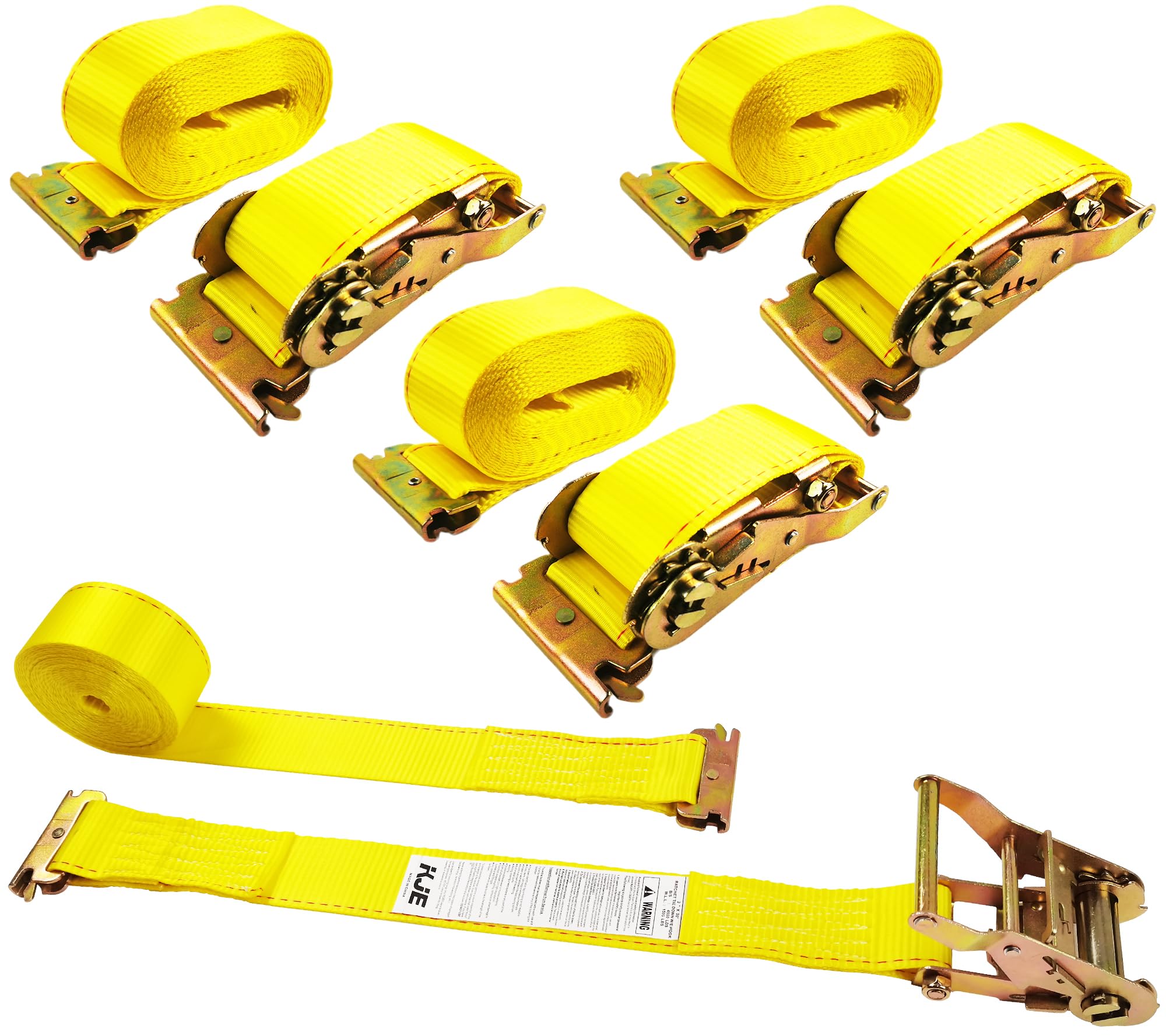 KJE E-Track 2in strap secured in a truck bed for safe cargo transport.
