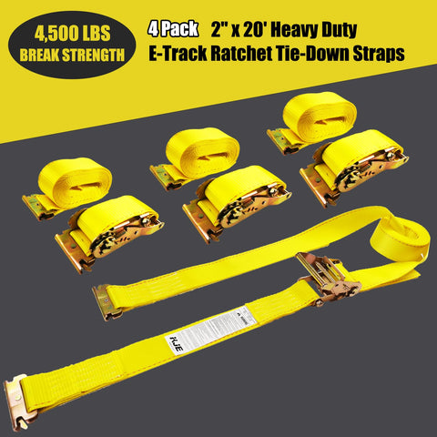 KJE E-Track strap highlights high-strength webbing that resists stretch under load.