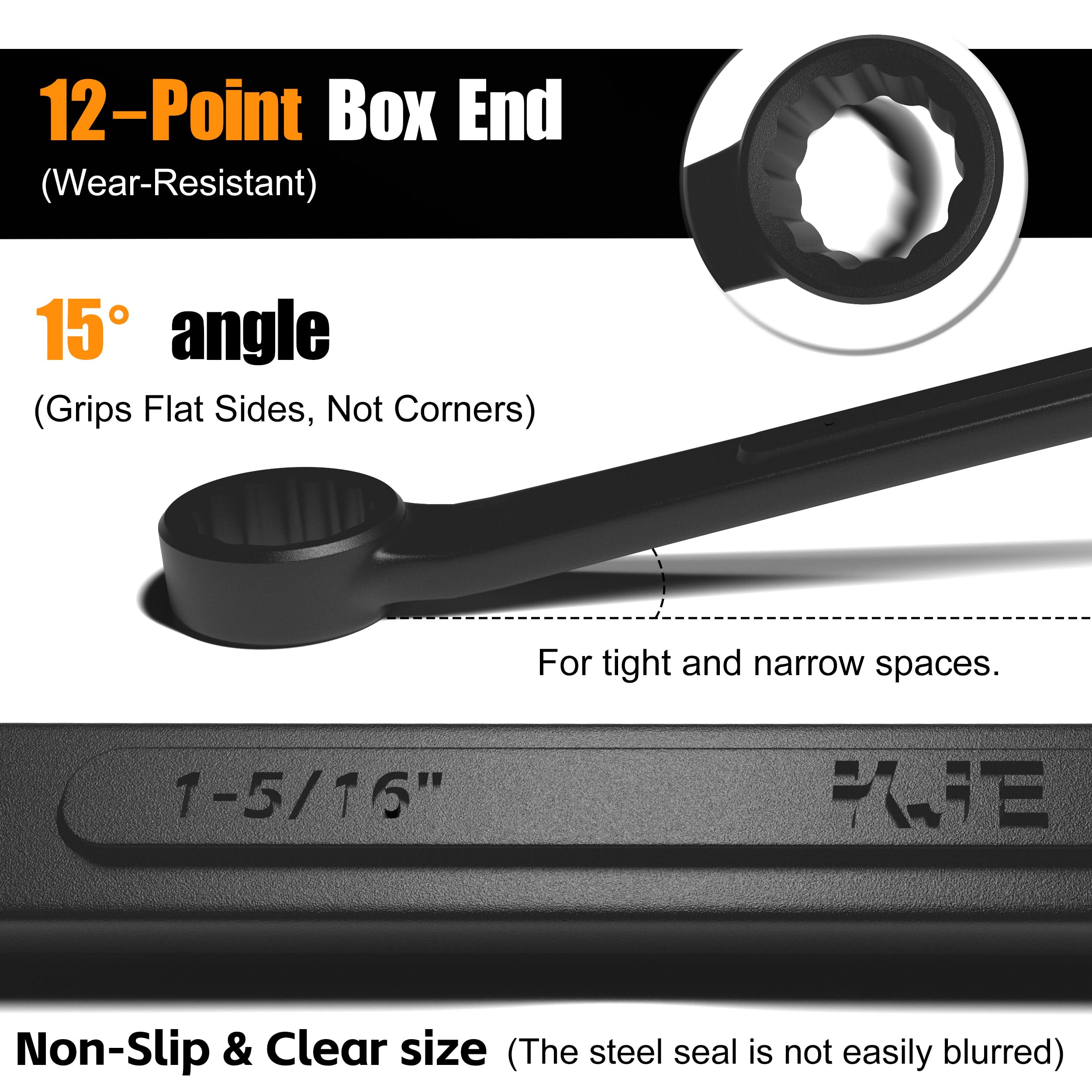 KJE jumbo wrench canvas roll for organized, portable storage.