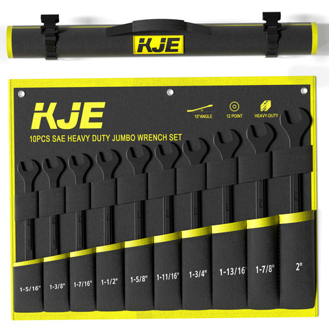 KJE jumbo wrench in use on a large vehicle demonstrates efficiency.