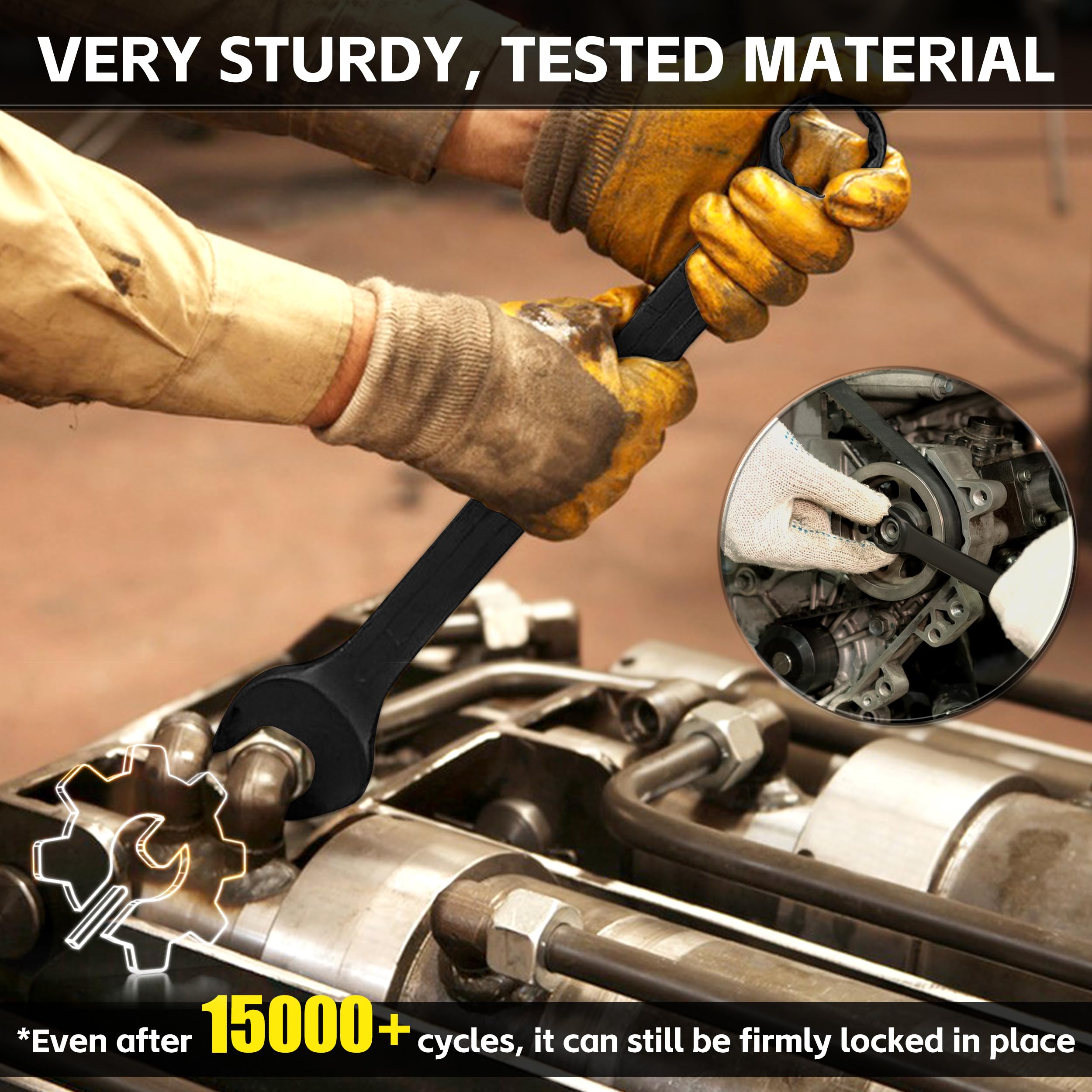 KJE jumbo wrench size markings help quick identification during work.