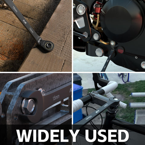 KJE organized wrench tray aids quick size identification.