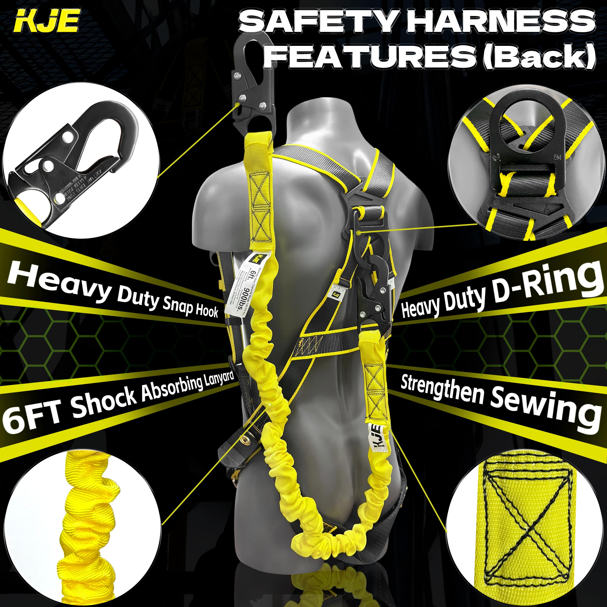 KJE adjustable waist and chest straps fit diverse body types.