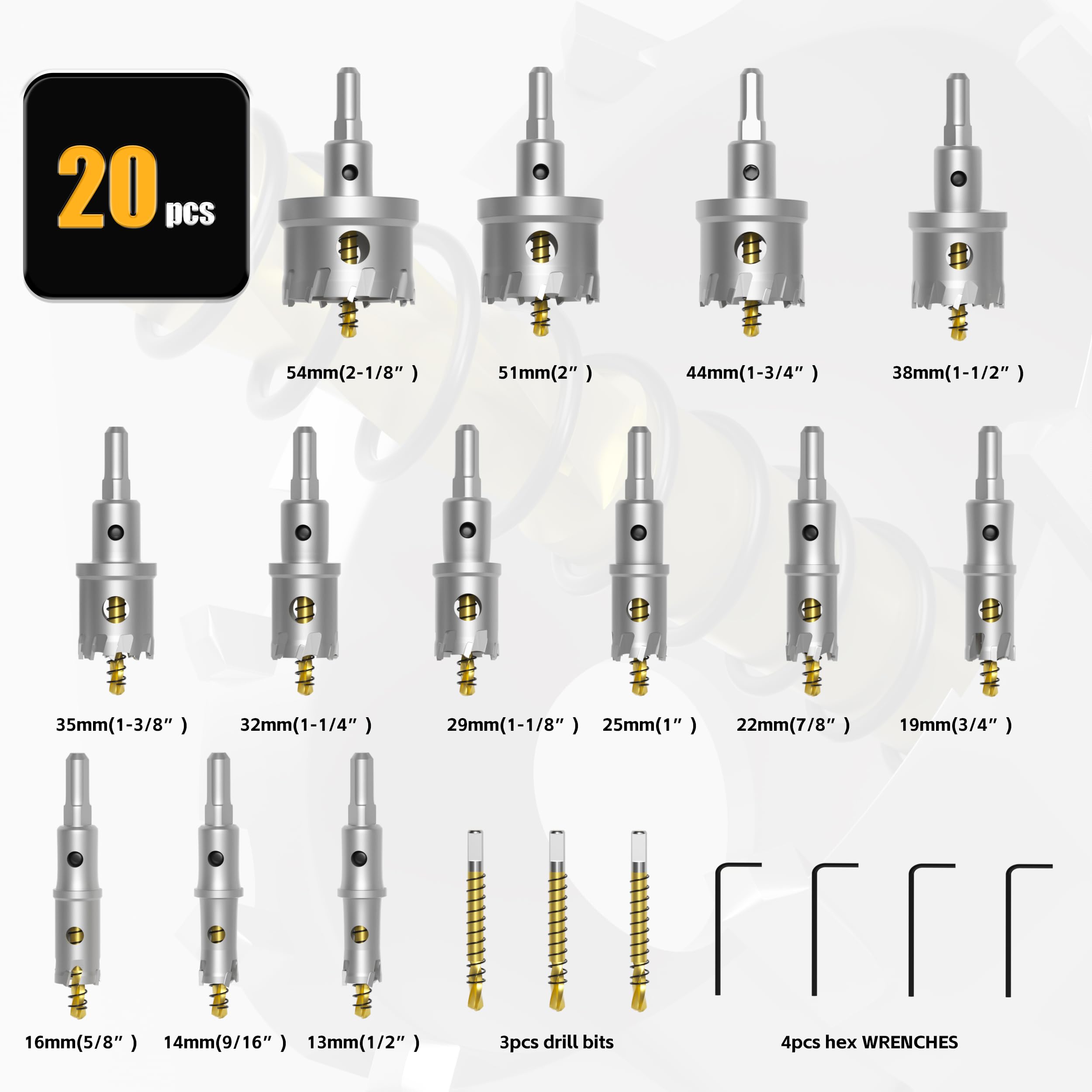 KJE titanium pilot drills included for reduced wear and longevity.