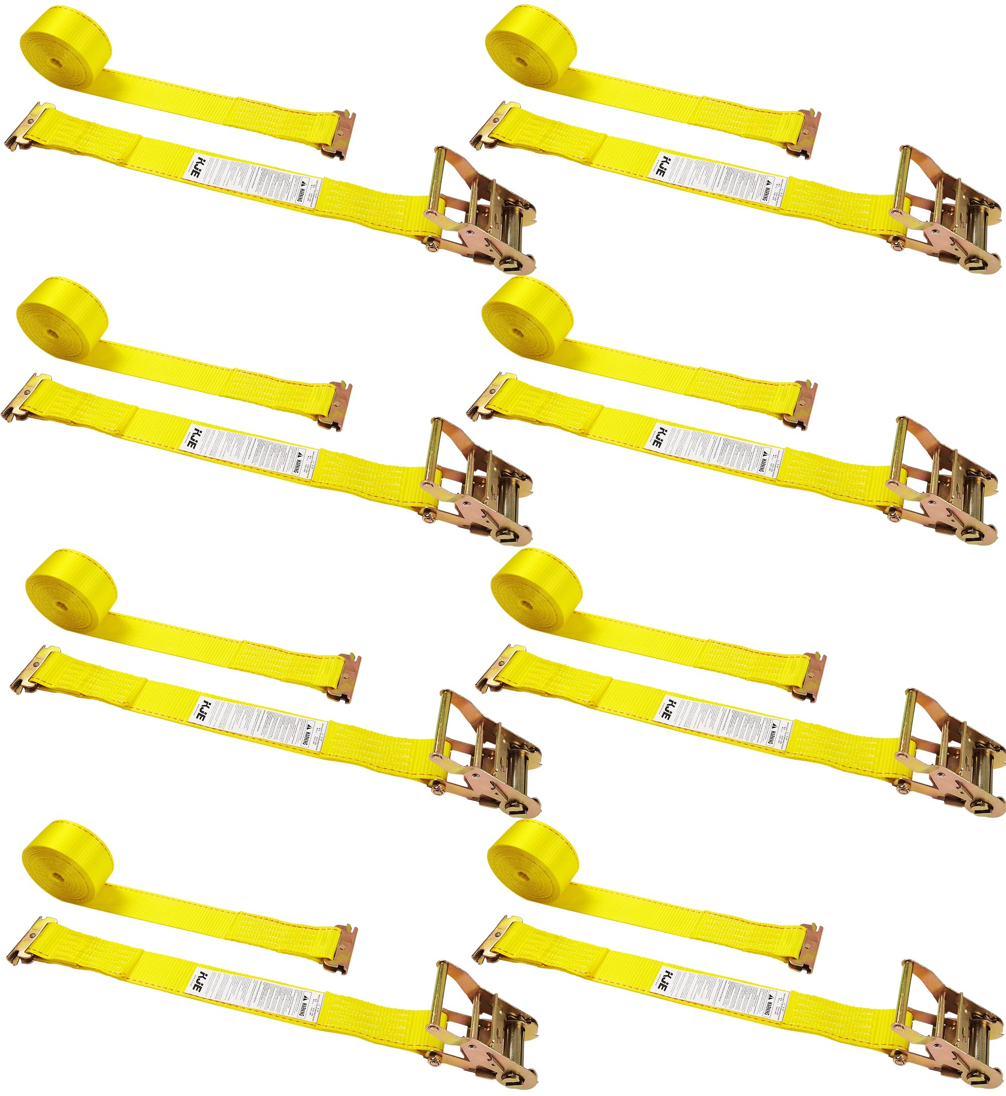 KJE straps in use on a vehicle ready for transit.