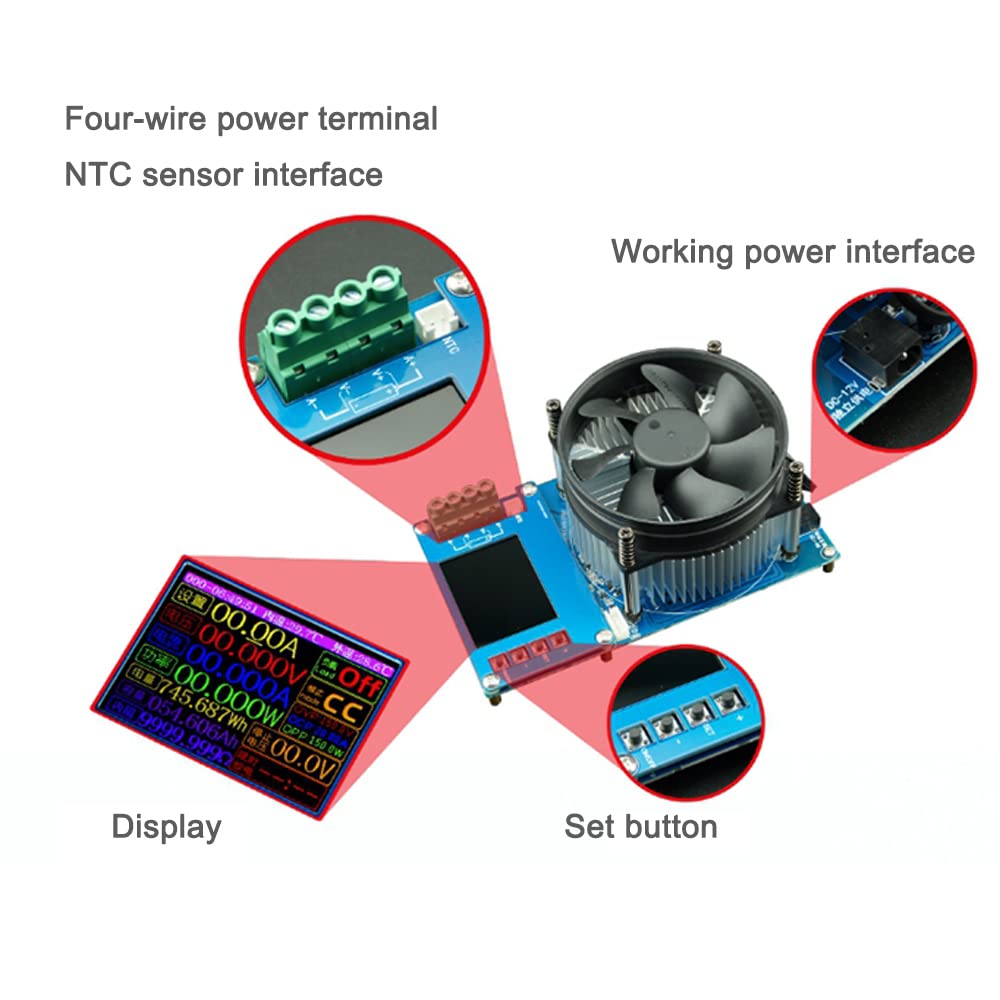 KKnoon electronic load NTC sensor slot for external temperature monitoring