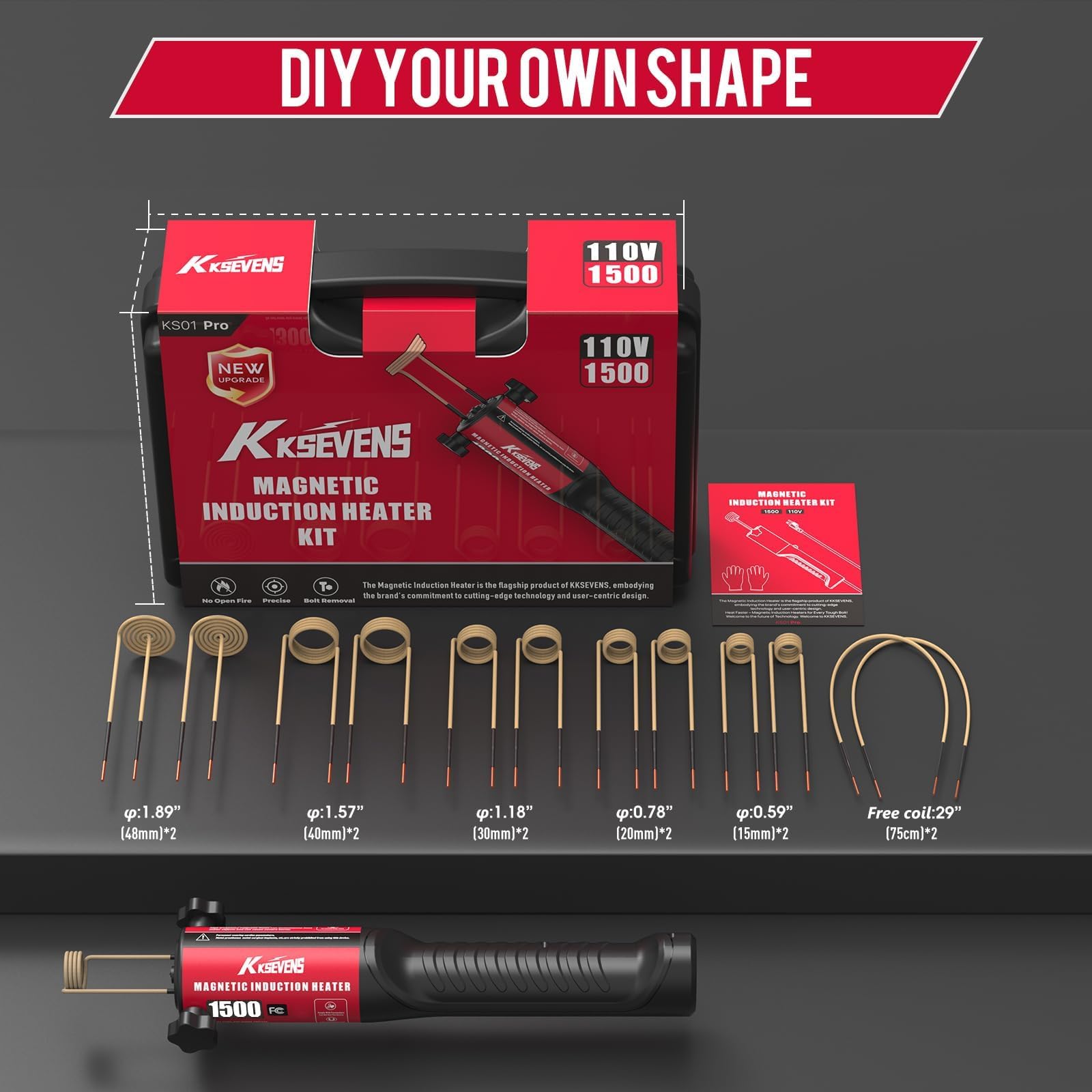 KKSEVENS ergonomic handle for a secure, comfortable grip during use