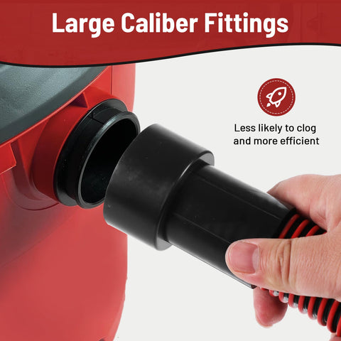 Klabb 1-1/4 inch diameter supports strong suction for dust removal at the source.