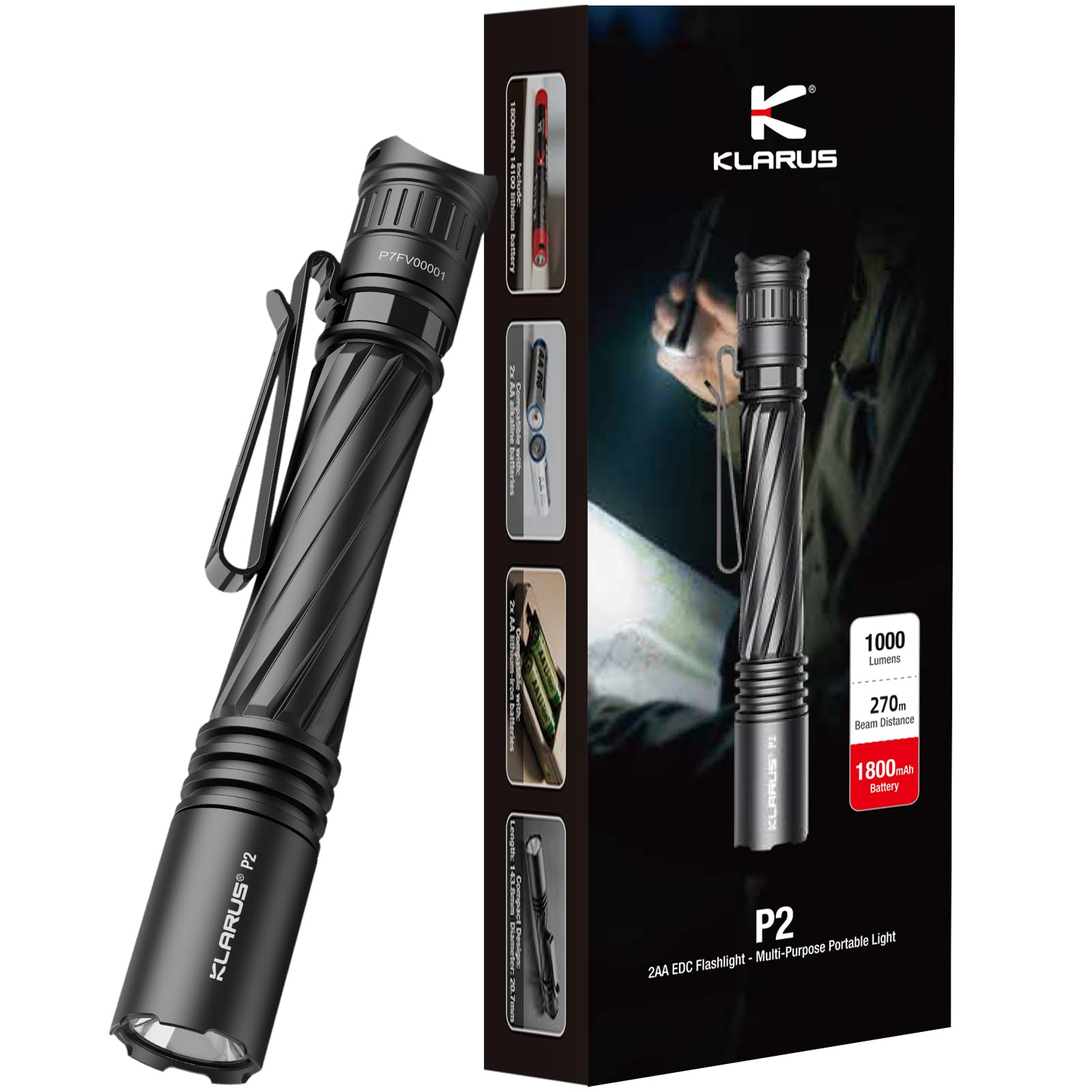 Klarus P2 tactical pen light pocket-ready for quick access during daily tasks.